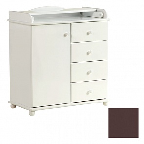 Комод с дверцей и откидным пеленальным столиком Кубаночка БИ 114 (махагон)